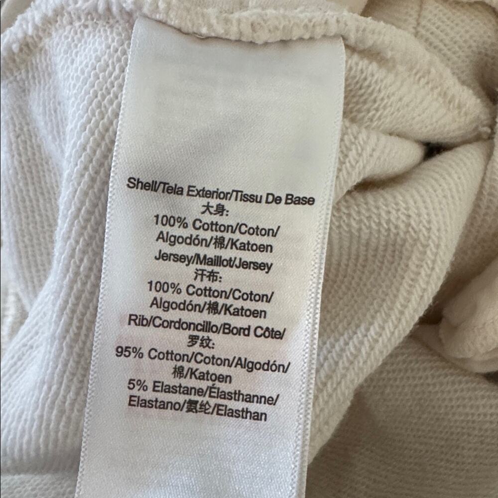 DKNY Sport Cream Pull On French Terry Joggers with Ankle Zippers Size Small - Picture 8 of 8